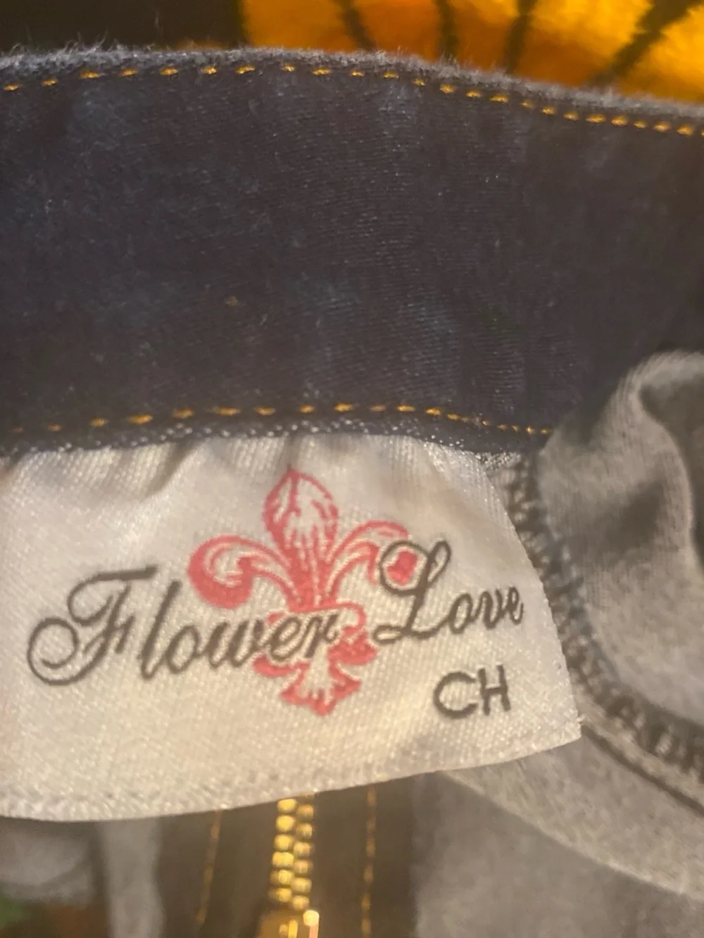 Girls size 10/12 Embroidered Floral Denim Jacket - Yellow & Green
